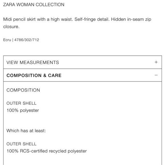 NWT ZARA FRINGED PENCIL SKIRT ZW COLLECTION - Picture 16 of 17